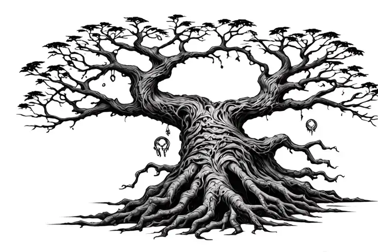 A Tree Of Life With Death Rebirth And Transformation