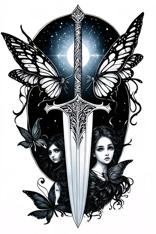 Magic Sword And Fairies Nearby