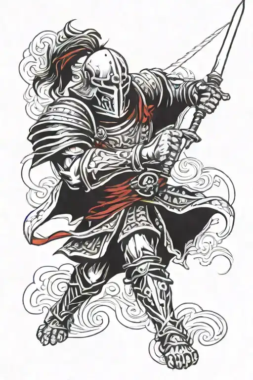 Skul Red Blod Warrior Fighting