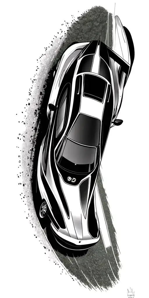 A Sleek Sports Car Racing Through A Golf Course