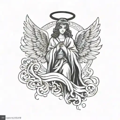 Angel Wearing A Robe