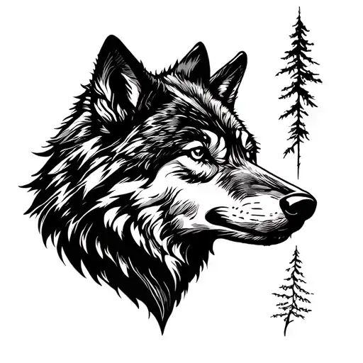 Lone Wolf Silhouette