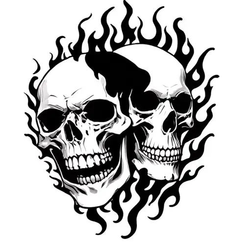 Skulls And Flames