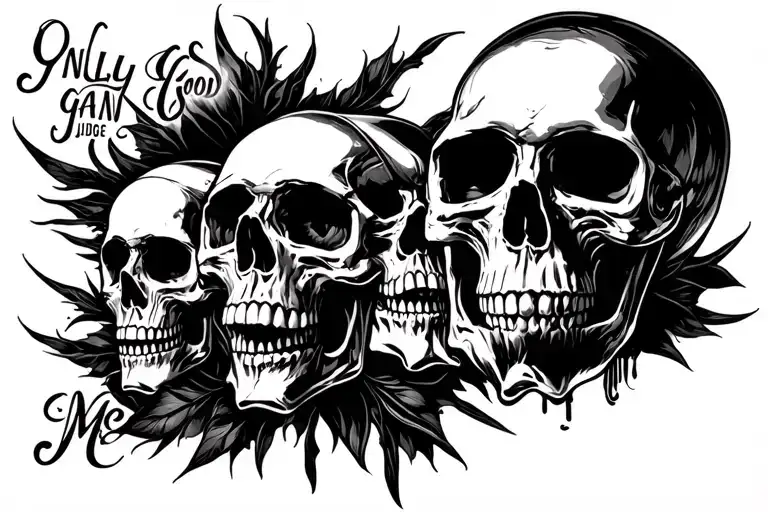 Only God Can Judge Me Skulls
