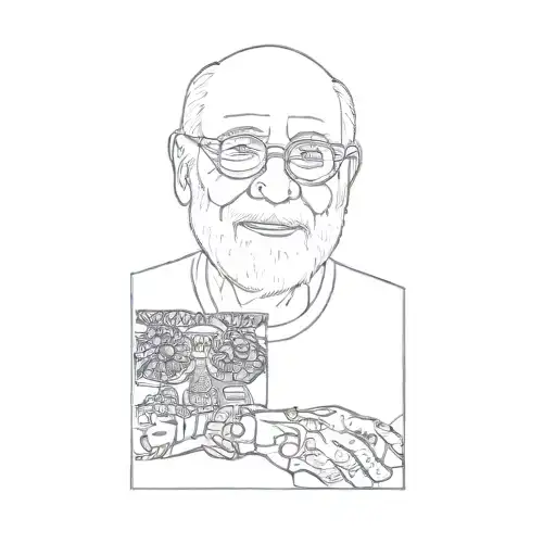 An Old Man With A Beard And Glasses