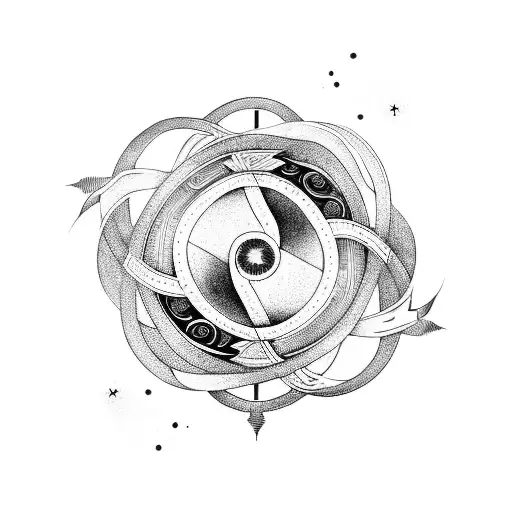 Celestial Twins Intertwined In A Yin-yang Symbol