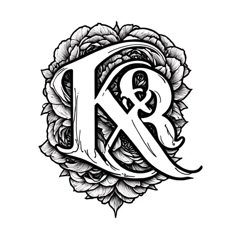 Letter K&r Intertwined