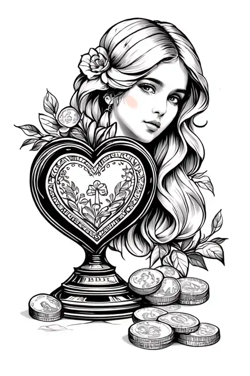 Feminine Rupees And Heart Container
