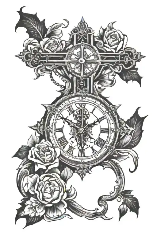 Cross And Clock