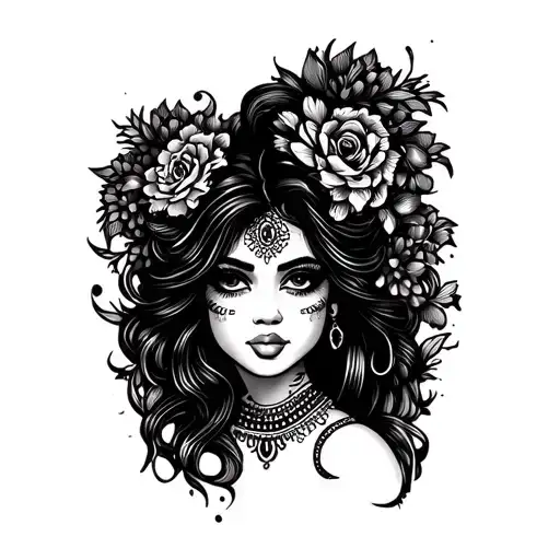 Chicano Girl Face