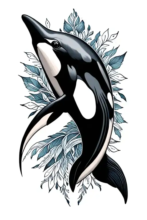 Nordic Orca Tattoo Design Featuring