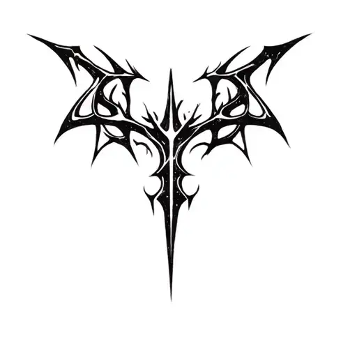 The Logo Of A Black Metal Band Wider