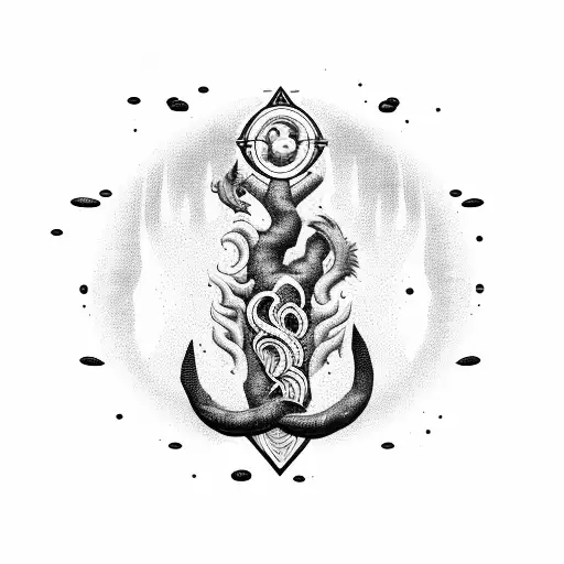 Poseidon Rising From The Depths Of The Ocean