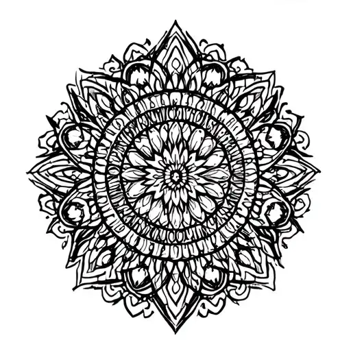 Gothic Polynesian Mandala Design