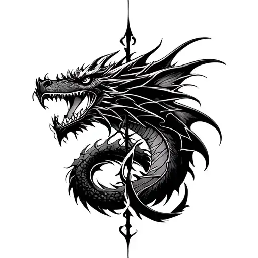 Fairy Tail Symbol Mixed With Dragon