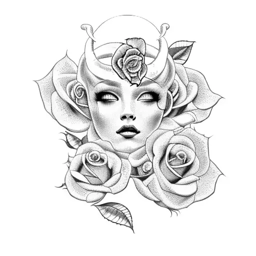 Medusa With Roses