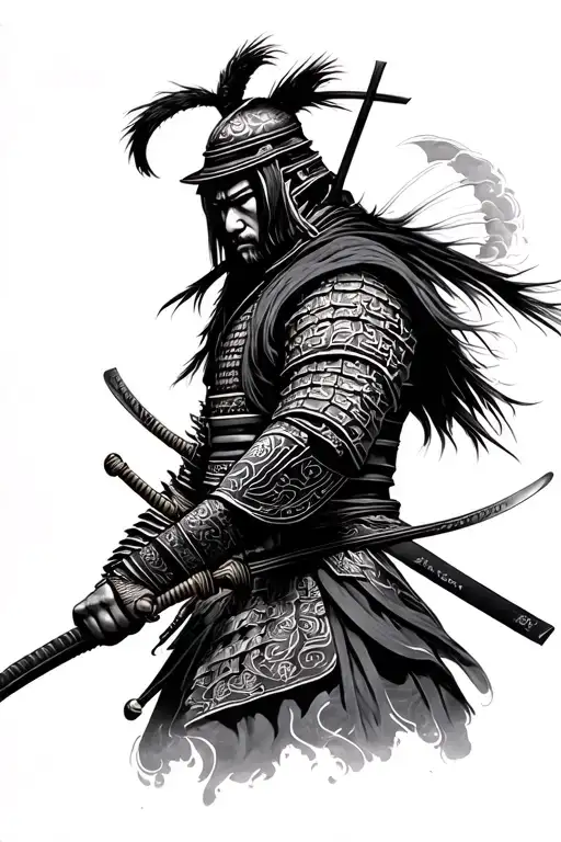 Samurai Warrior Wielding