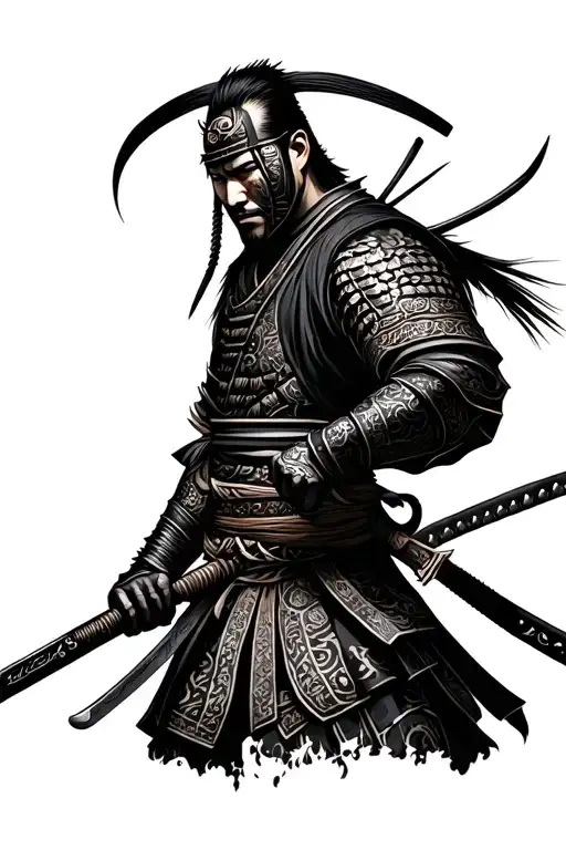 Samurai Warrior Wielding