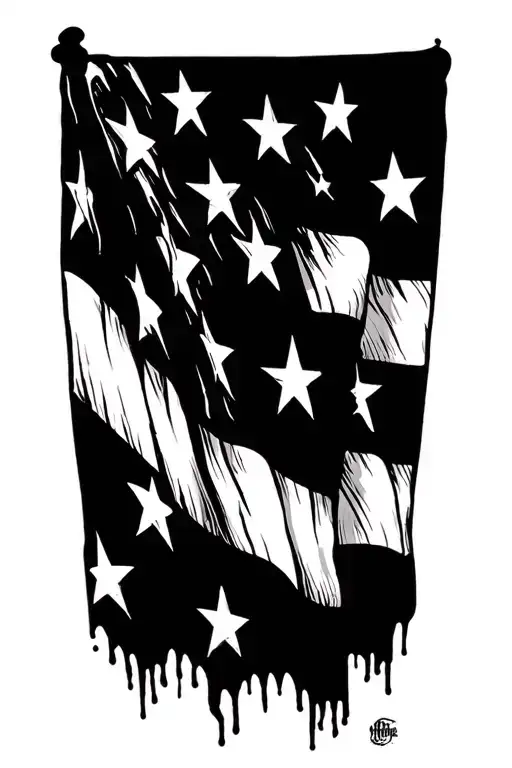 American Flag Waving