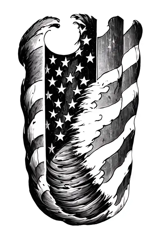 American Flag Downward Spiral