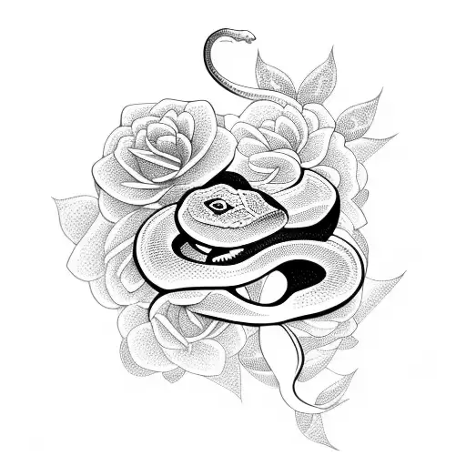 Snake With Flower