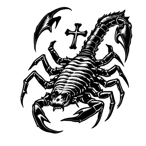 Scorpian With A Cross For A Tail