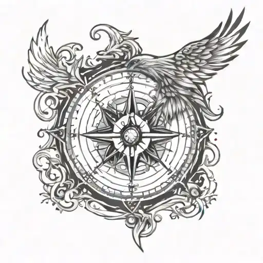 Compass With Pheonix