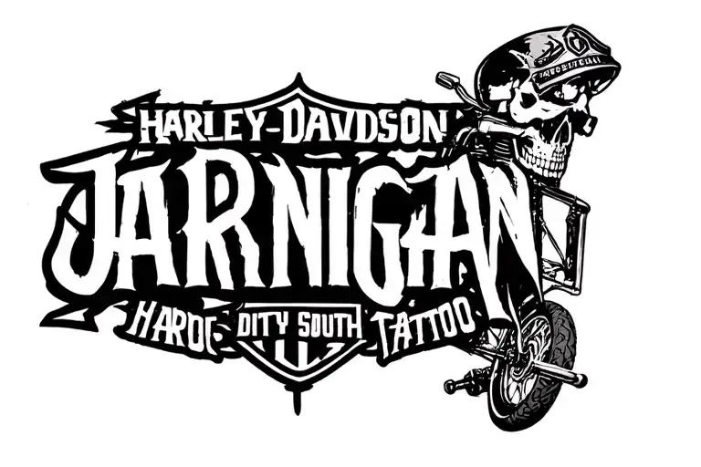 Jarnigan Name With Harley Davidson Hardcore Dirty South Redneck