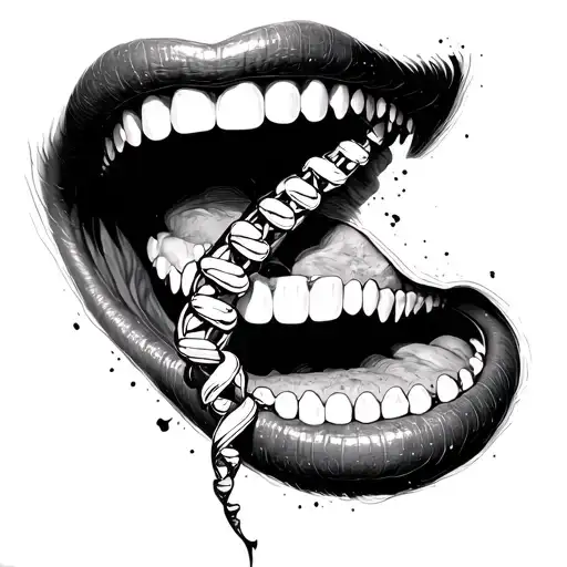 Bite Mark Merged With A Dna