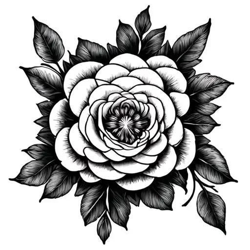 Mandala Between Traditional Roses
