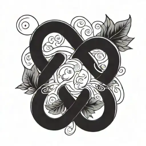 Infinity Symbol With The Dates 7-30-1948 And 4-10-1949