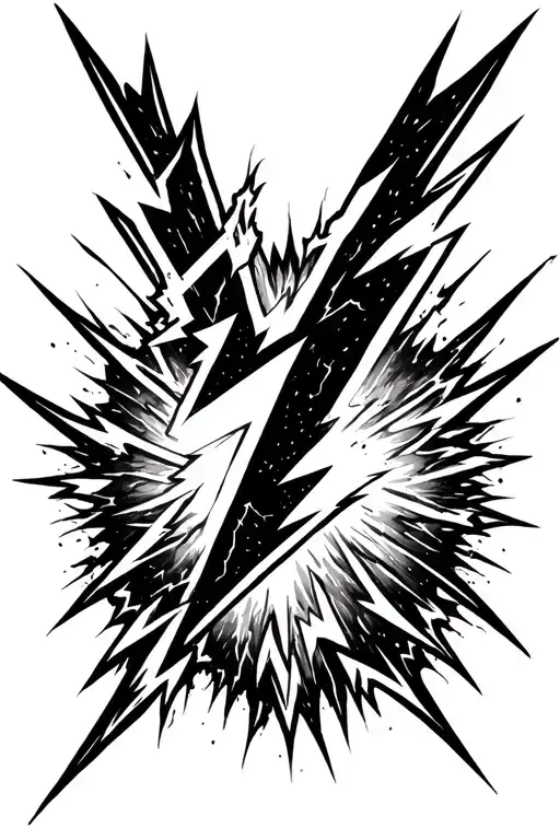 A Lot Of Lightning Bolt Striking