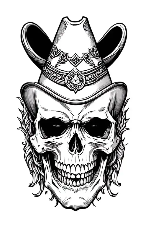 Western Cowboy Skull