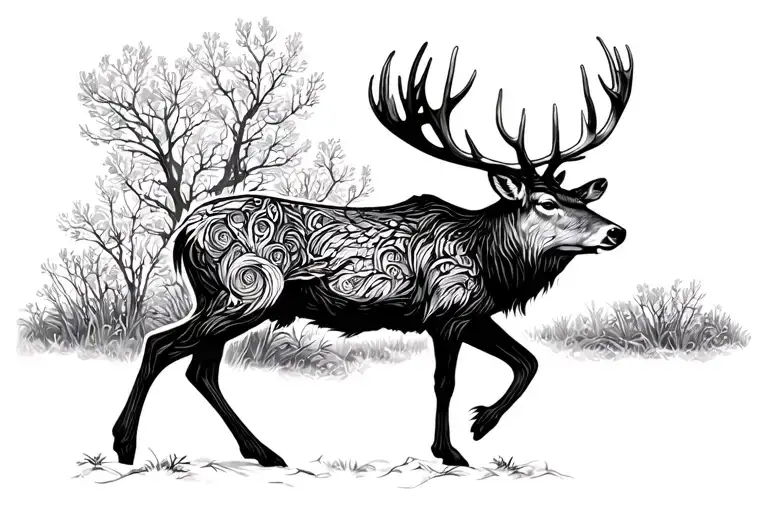 Stag Walking