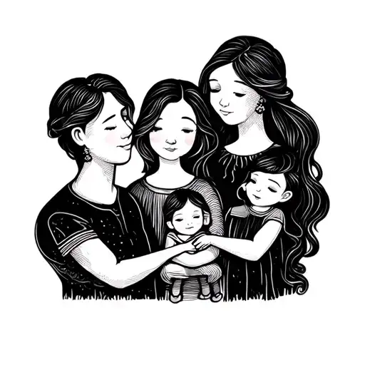 Family Tattoo For Hand Simple And No Shadows