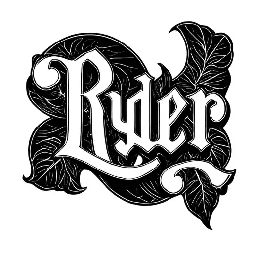 Ryder In Black Feminine Font