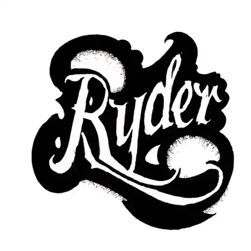 Ryder In Black Feminine Font