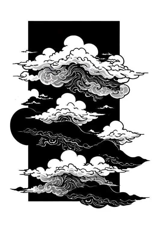 Traditional Japanese Kumo Clouds