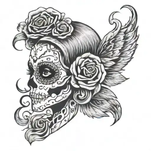 Chicana Girl Sugar Skull