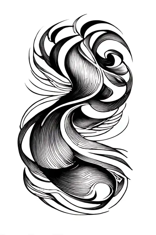 All Thick Black Lines Curvy And Trippy Abstract Large