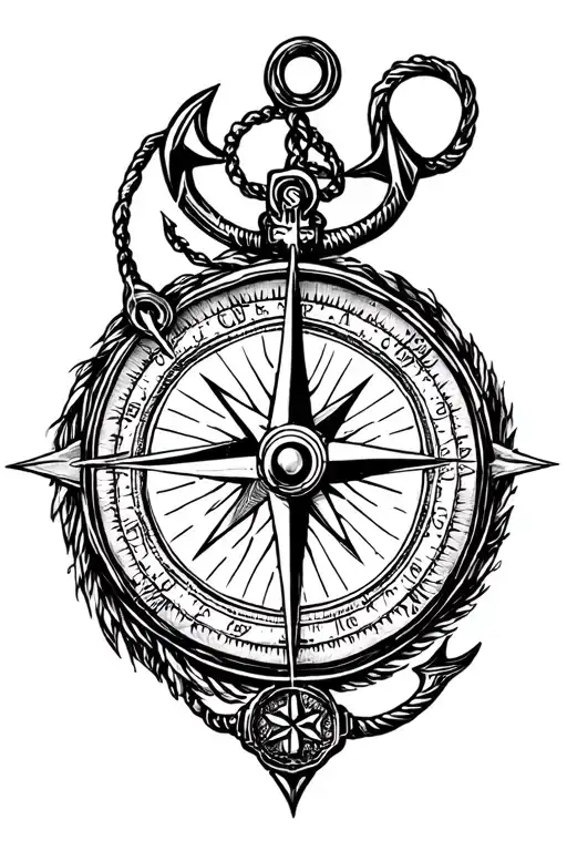 Compass And Anchor Hanging