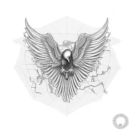 Demon Raven Flying Over A Map Of A Logistics Network