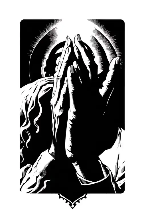 God Prayer Hands Holding Each Other