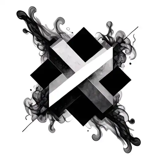 A Modern Geometric Cross Design Incorporating Smoke Elements