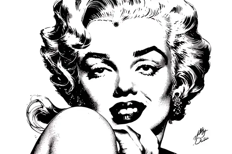 Simple Marilyn Monroe Fine Line
