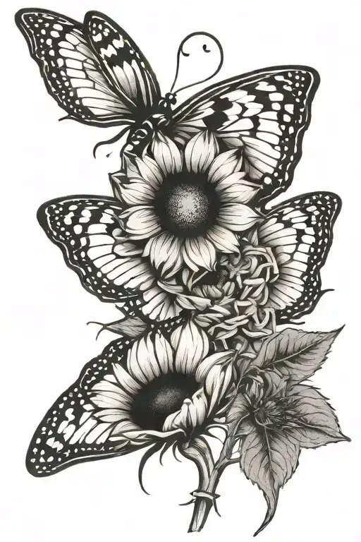 Sunflower Butter Fly