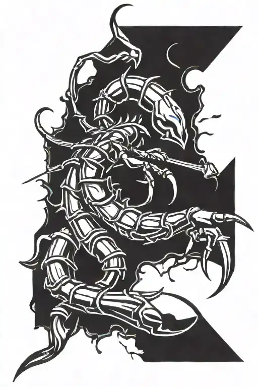 Scorpion With Sword Piercing