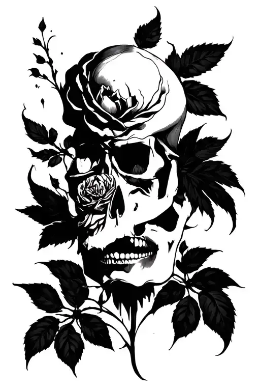 Dark Art Style Illustration For A Tattoo Motive