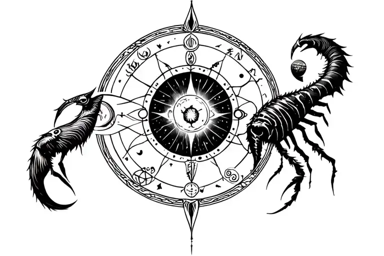 Alchemic Symbols Zodiac Sign Leo Virgo Scorpio Ruling Planets