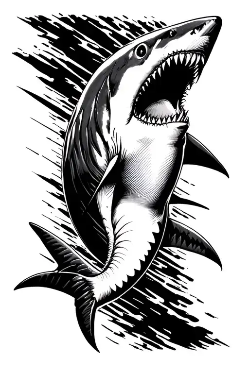Shark On Forearm Sleeve